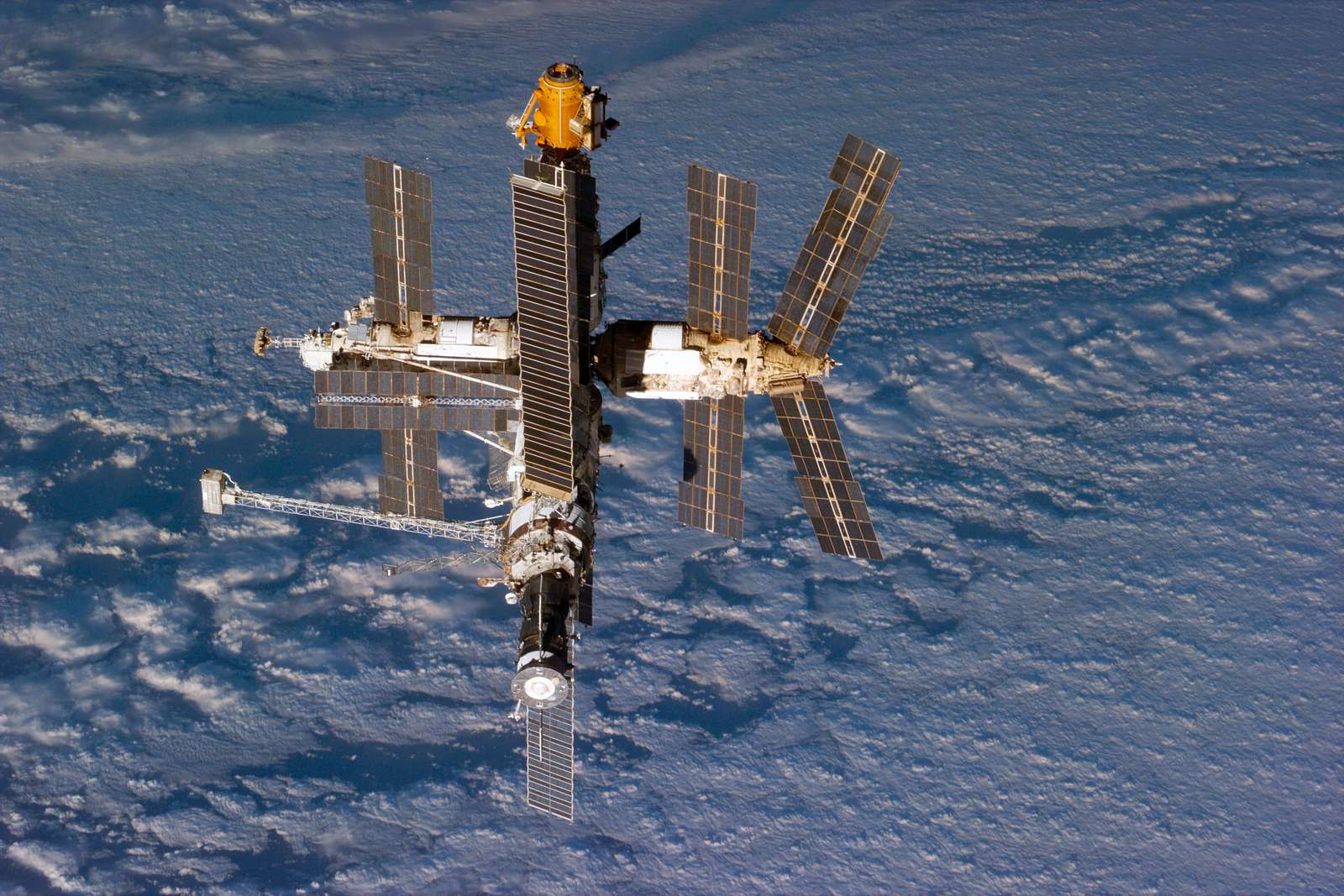 Mir Space Station As Seen After Undocking From The Shuttle Atlantis