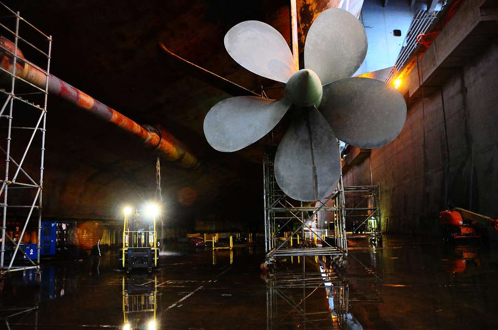 The aircraft carrier USS Nimitz in dry-dock at the - PICRYL Public ...