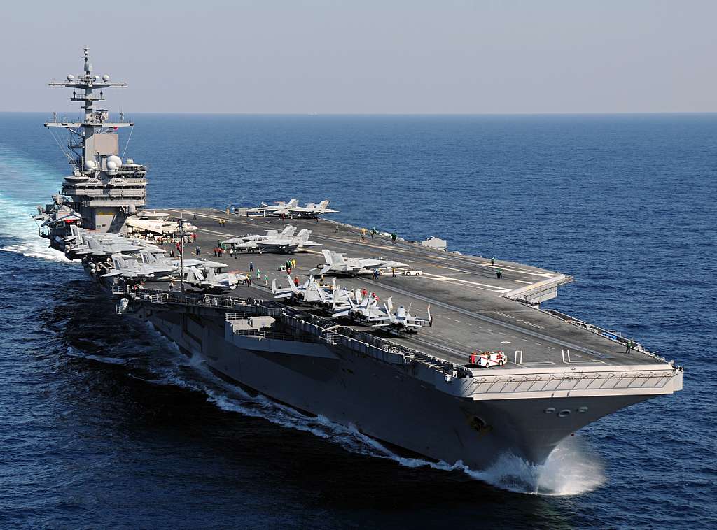 The aircraft carrier USS George H.W. Bush is underway - PICRYL Public ...