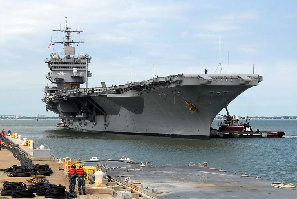 The aircraft carrier USS Enterprise returns to Naval - NARA & DVIDS ...