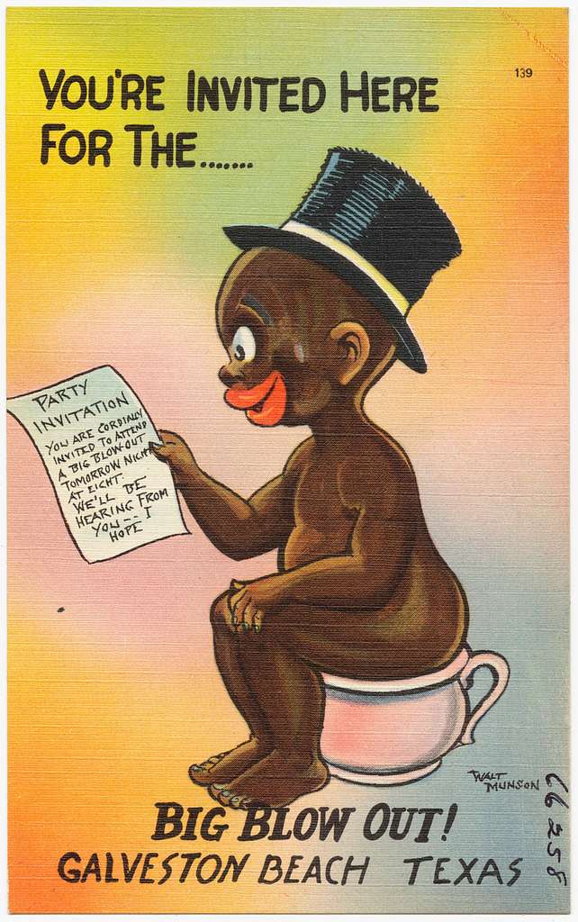 black racist cartoon