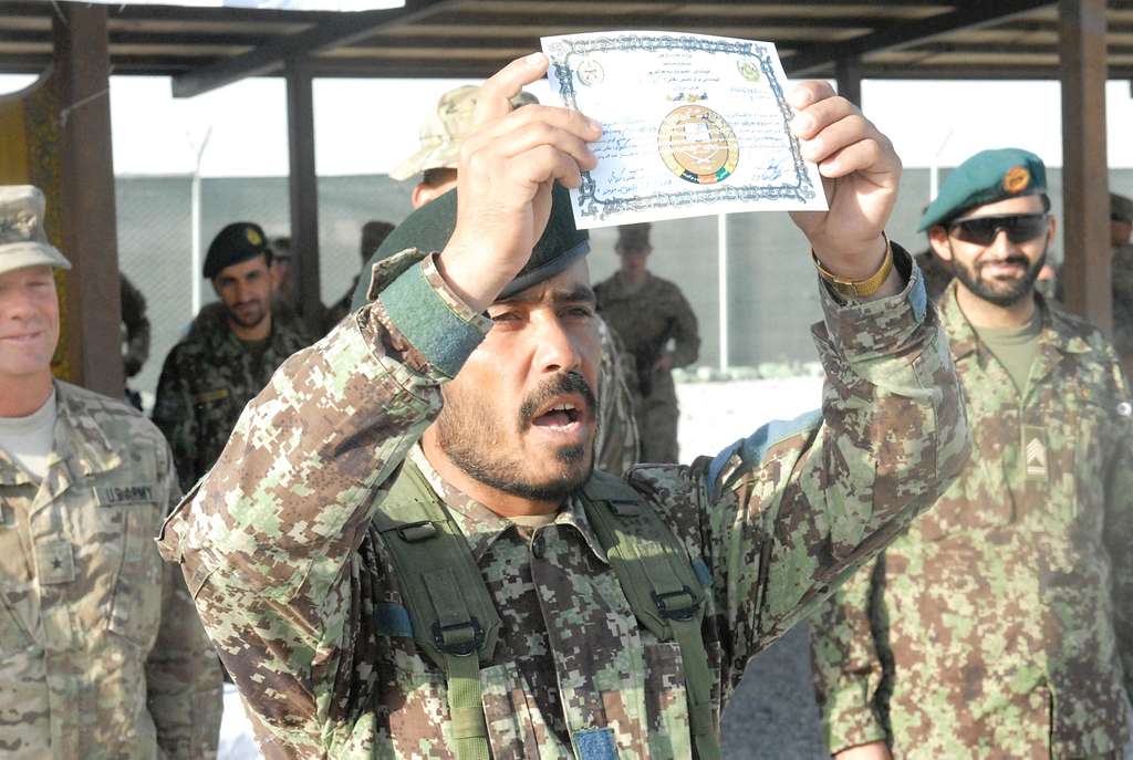 An Afghan National Army solider proudly displays his - PICRYL Public ...