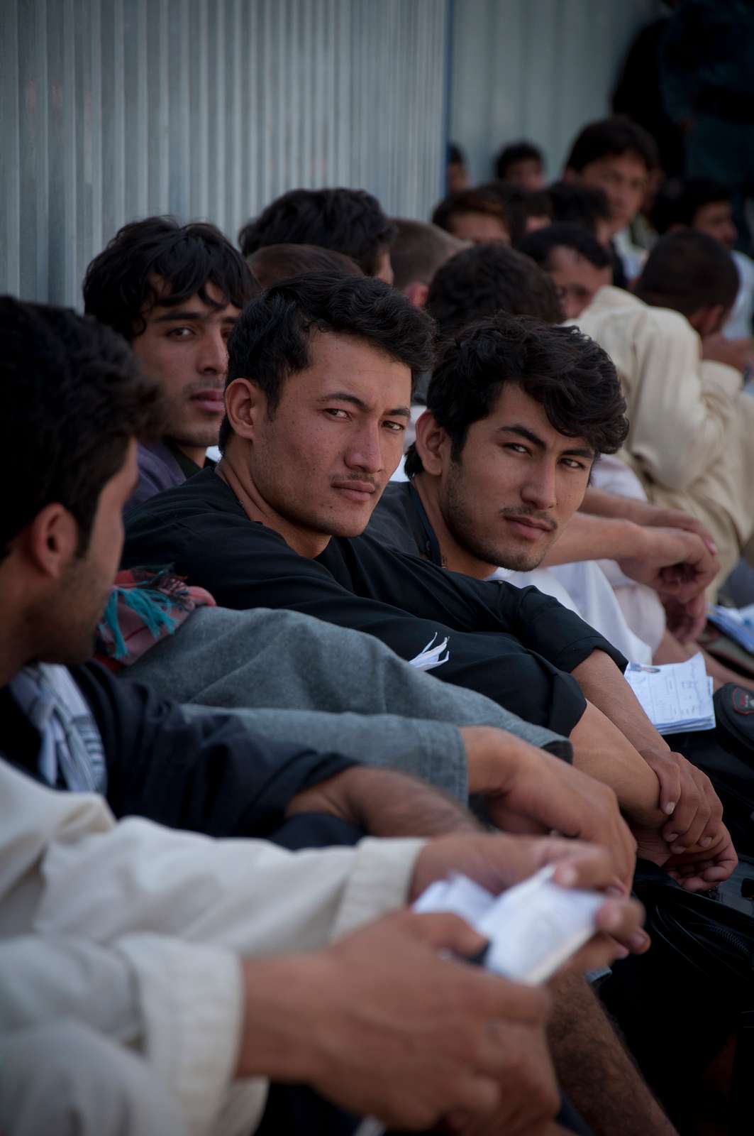 Afghan National Police Recruits Wait Outside A Classroom Nara And Dvids Public Domain Archive 2513