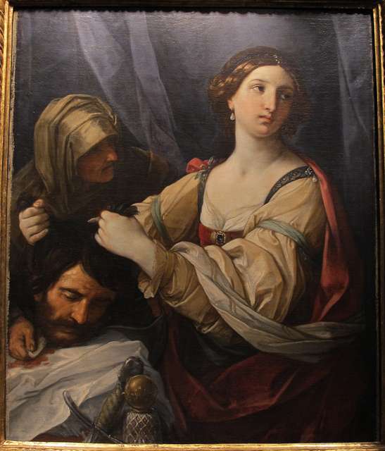 Guido reni, giuditta con la testa di oloferne el'ancella, coll. privata ...