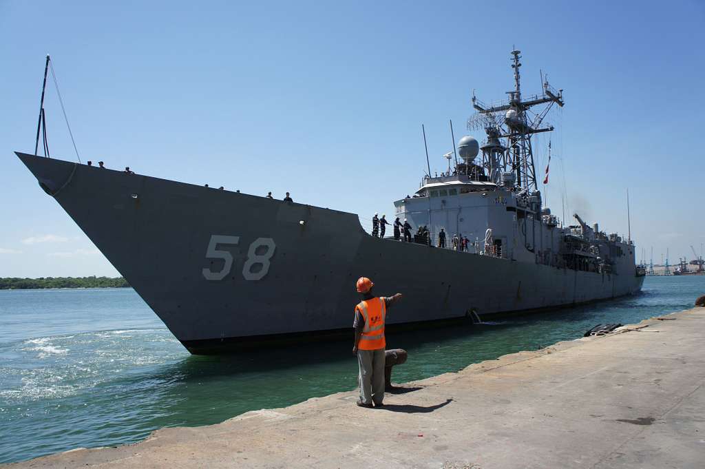 The Guided-missile Frigate USS Samuel B. Roberts (FFG - PICRYL Public ...