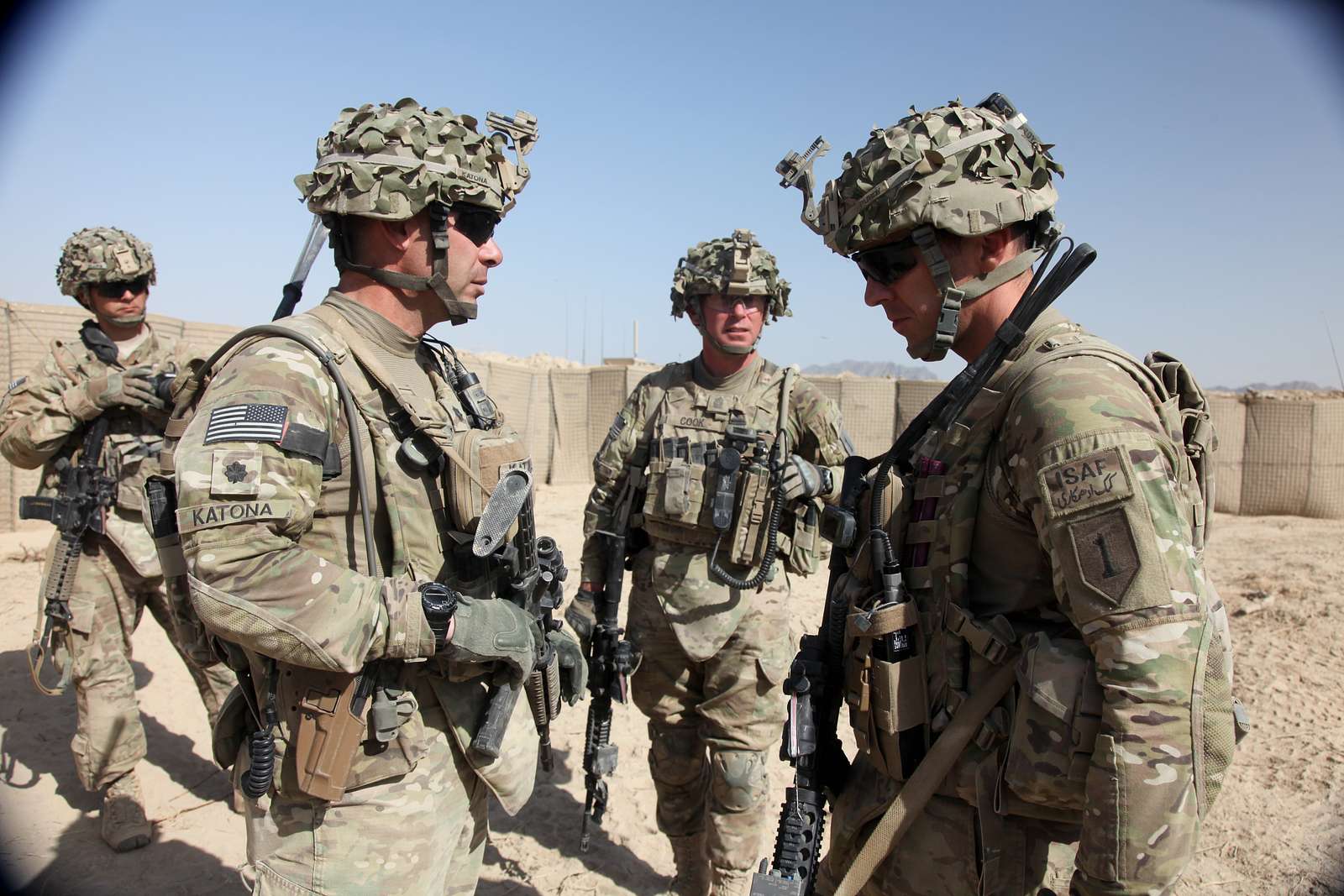 U.S. Army Lt. Col. Mike Katona (left) and Command Sgt. - NARA & DVIDS ...