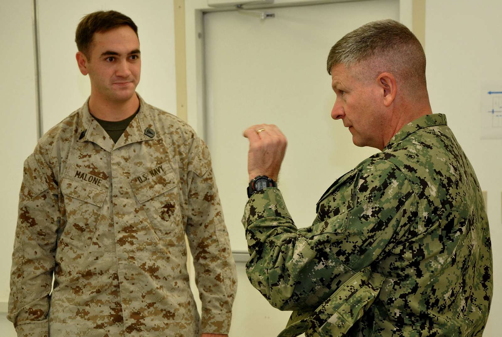 Master Chief Petty Officer of the Navy Rick West (right), - NARA ...