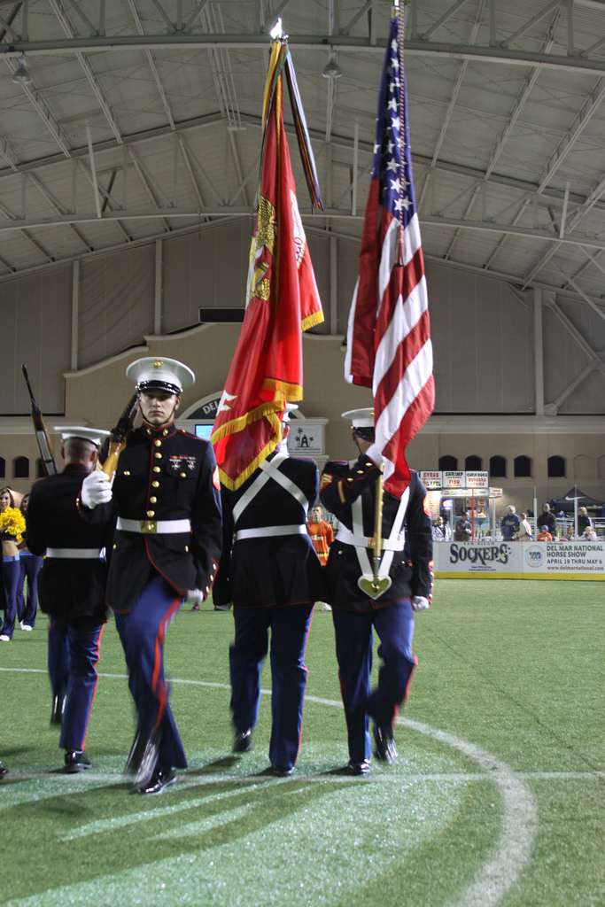 Marine Corps Recruit Depot Color Guard perform during - PICRYL - Public ...