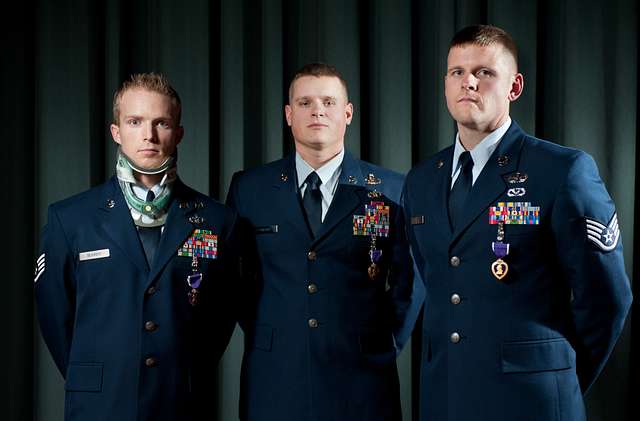 Travis Airmen Awarded Purple Heart Medals - Nara & Dvids Public Domain 