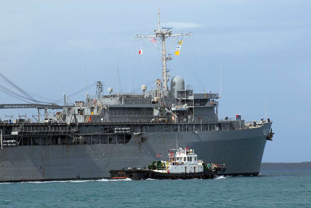 The submarine tender USS Frank Cable (AS 40) transits - NARA & DVIDS ...