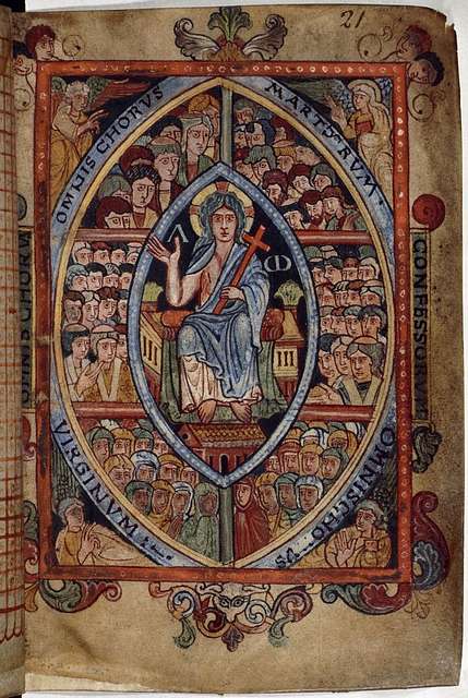 English: British Library blog Miniature of the martyrdom of Thomas