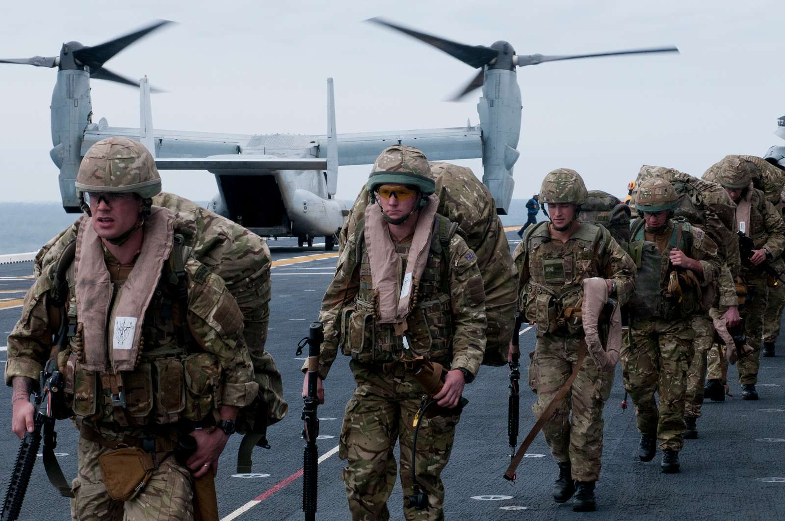 British Royal Marine Commandos Walk The Flight Deck - NARA & DVIDS ...