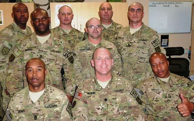 Recently bald Task Force Hydra soldiers pose for a - NARA & DVIDS ...