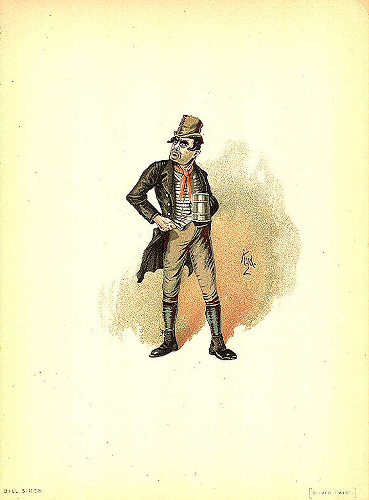 Bill Sikes 1889 Dickens Oliver Twist character by Kyd (Joseph Clayton ...