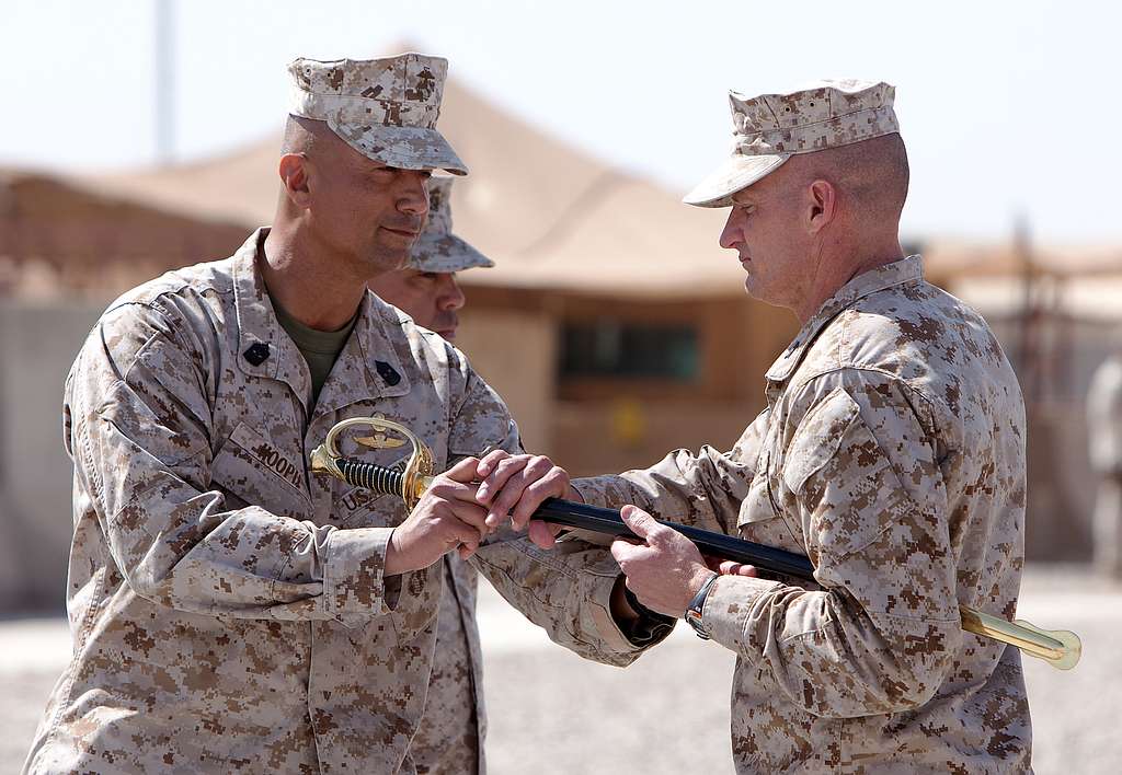 Sgt. Maj. Carlos Ruiz (center), outgoing sergeant major - NARA & DVIDS  Public Domain Archive Public Domain Search