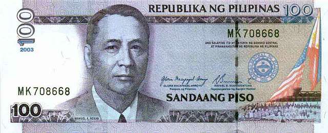 100 philippine peso bill