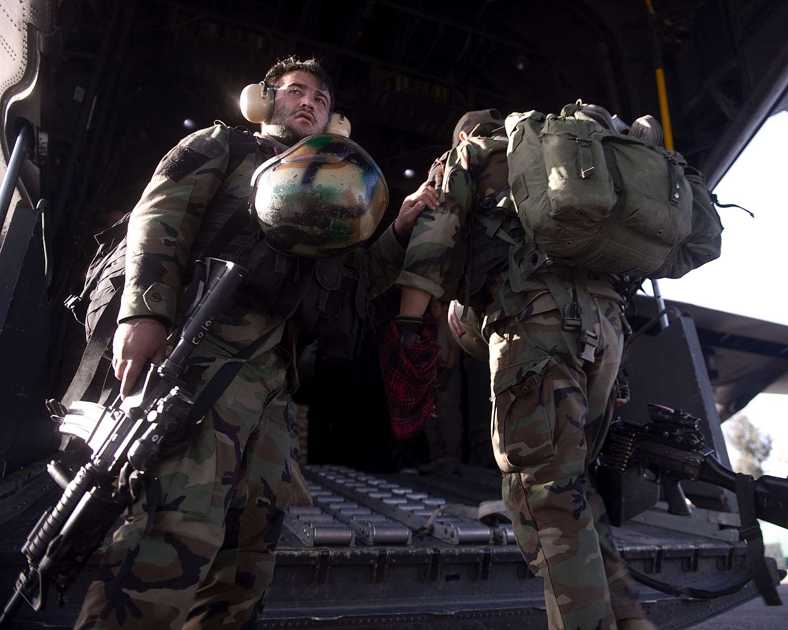 Afghan National Army Commandos Board An AC-130 Hercules - NARA & DVIDS ...