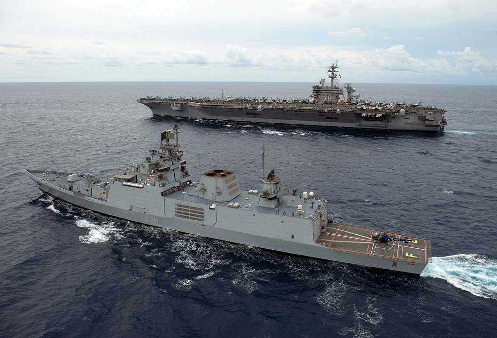 The Indian navy frigate INS Satpura (F48) and the - PICRYL 