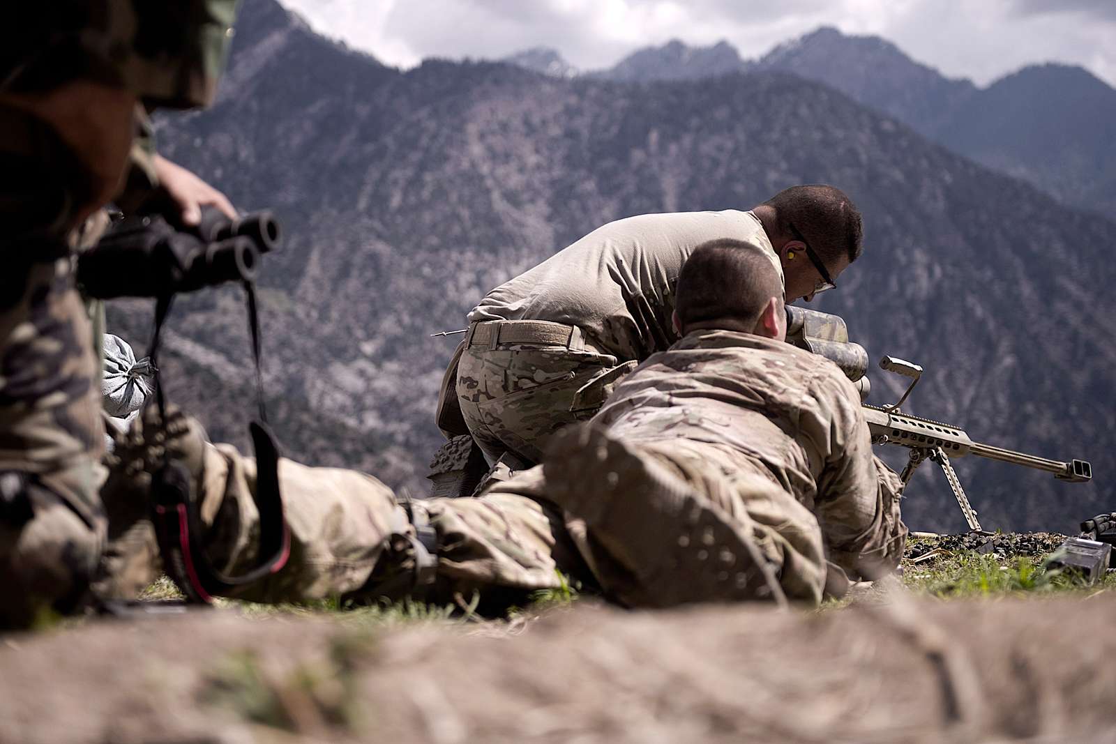 A U S Army Sniper Team Set Up A Rifle During A Mission Nara And Dvids