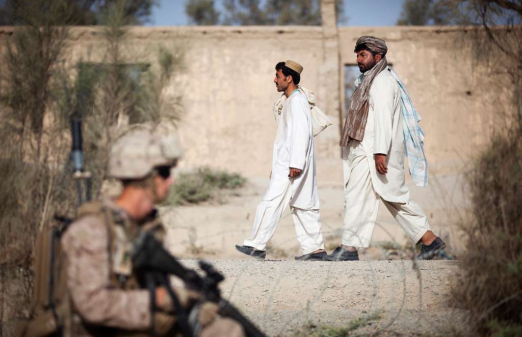 Afghan Men Travel To The Garmsir Agricultural High Nara And Dvids