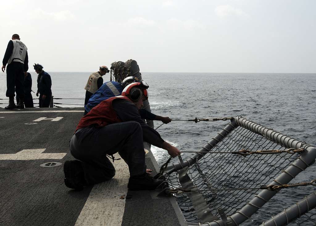 Ship Flight Deck Safety Net Black Stock Photo 1318011983