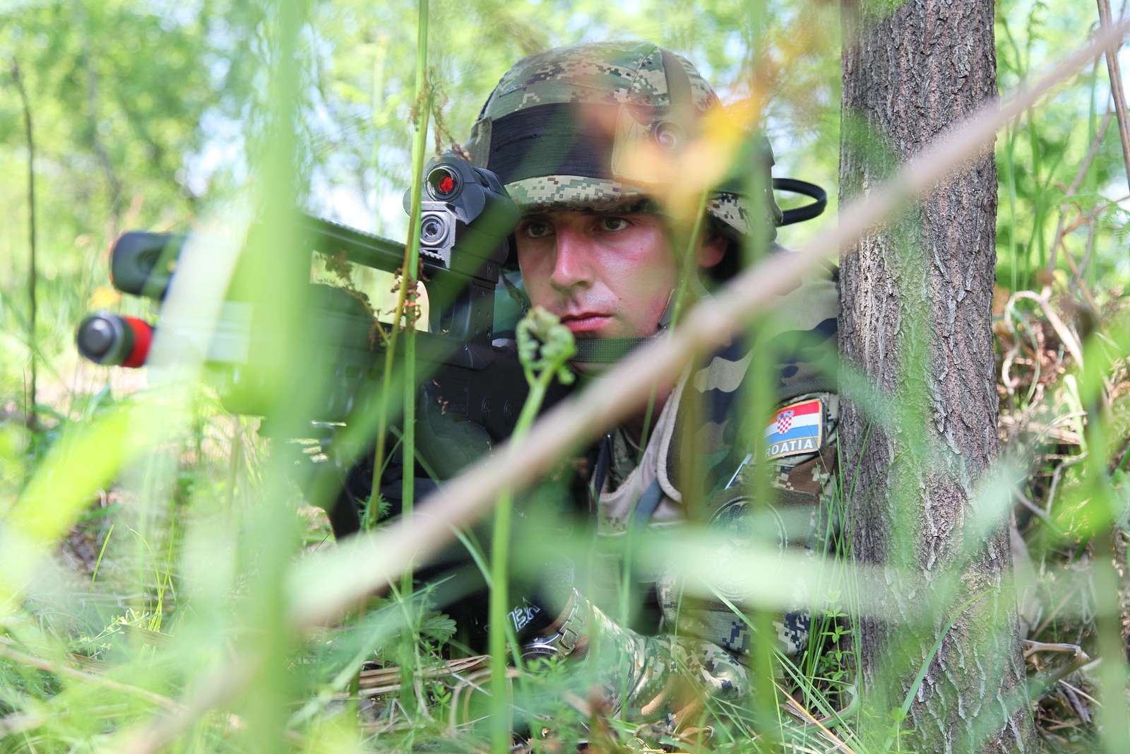 A Croatian soldier from 1st Platoon, 1st Company, Tiger - NARA & DVIDS ...