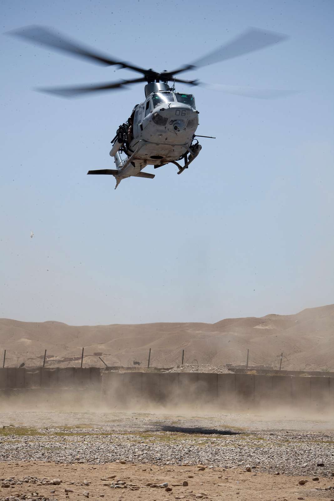 A UH-1Y Venom Huey Helicopter with 