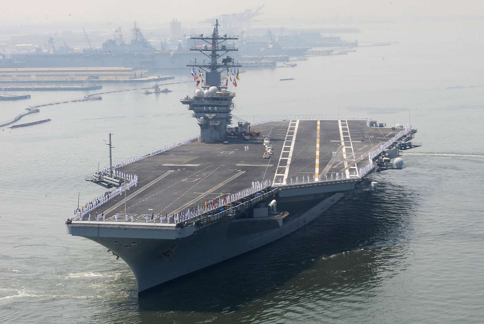 The Nimitz-class aircraft carrier USS Dwight D. Eisenhower - NARA ...