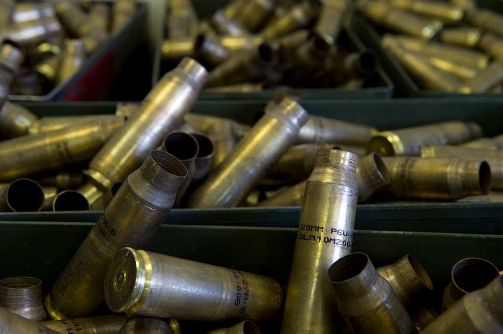 Spent M4 bullet casings in a wooden box for disposal - PICRYL - Public  Domain Media Search Engine Public Domain Search