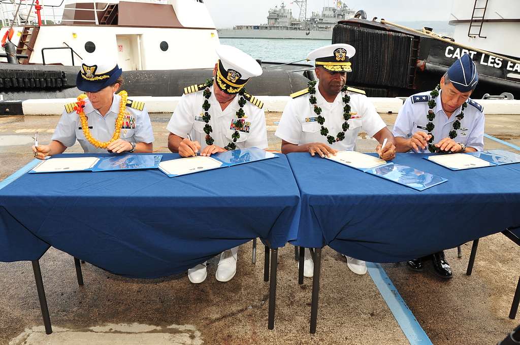 Navy, Coast Guard memorandum signing PICRYL Public Domain Media