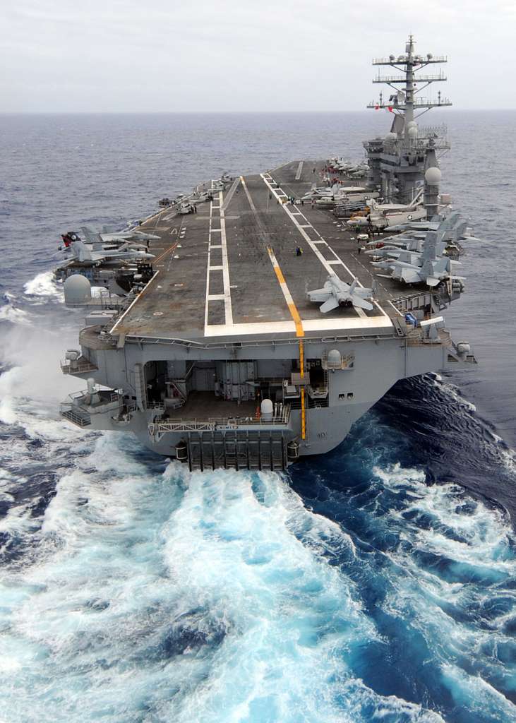 The Aircraft Carrier Uss Nimitz Cvn 68 Transits The S - vrogue.co