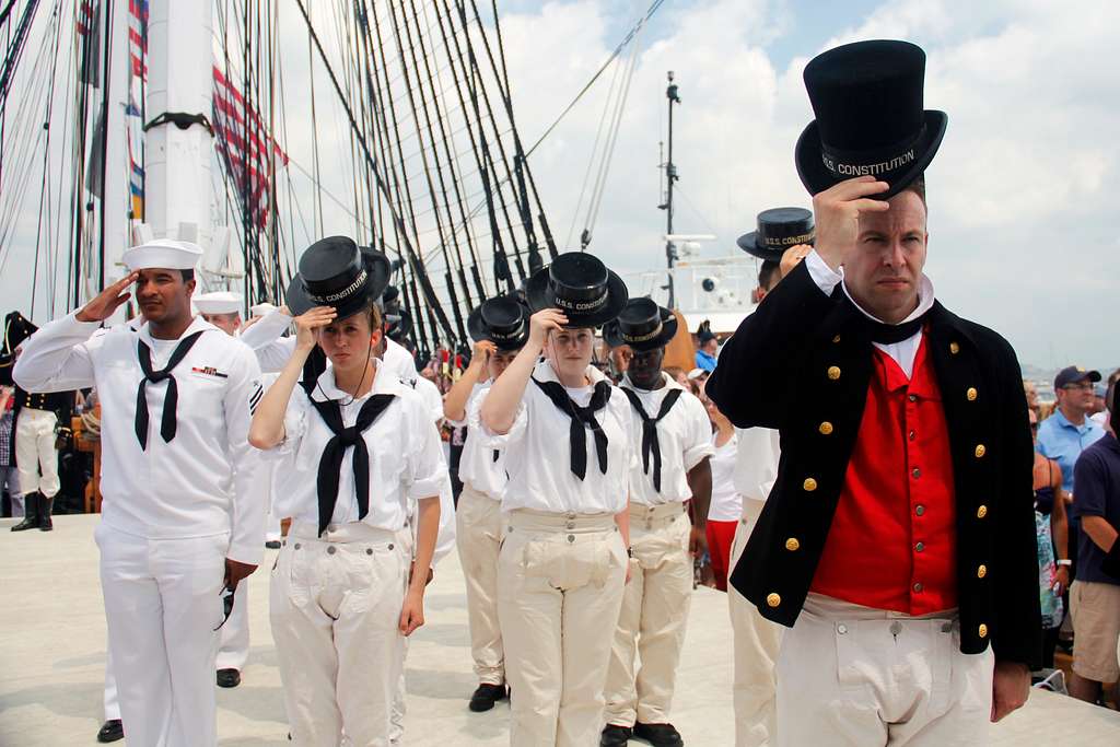 DVIDS - Images - USS Constitution Sailors Parade the Colors at River Bandits  Game [Image 9 of 12]