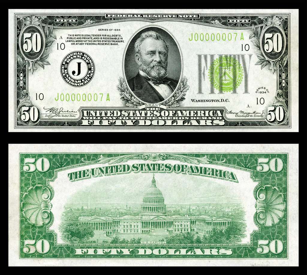 fifty dollar bill front