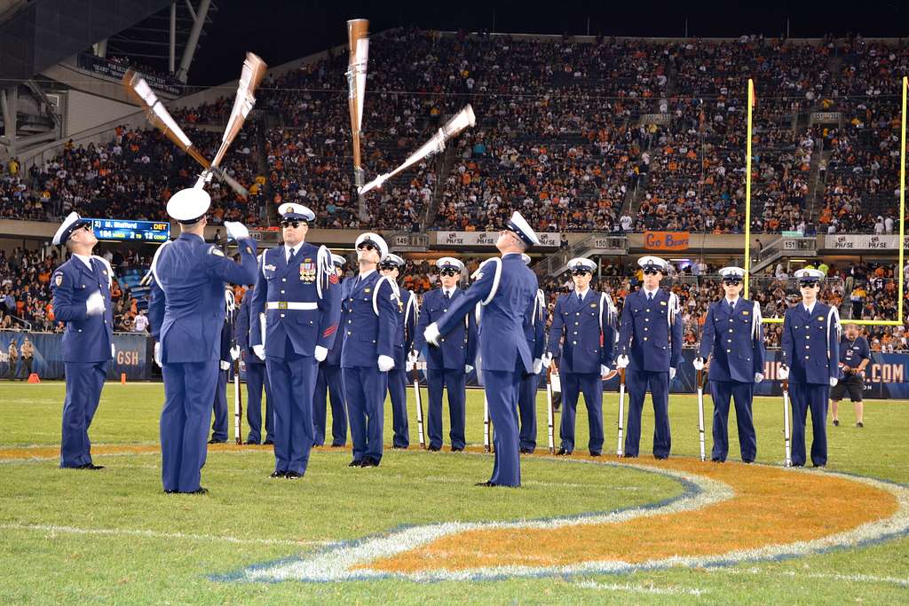 Silent Drill Team performs at Chicago Bears game. - PICRYL - Public Domain  Media Search Engine Public Domain Search