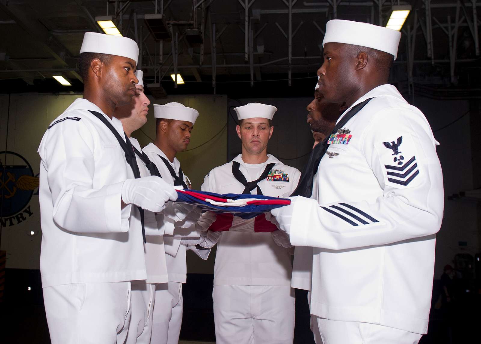 U.S. Navy chief selectees aboard aircraft carrier USS - NARA & DVIDS ...