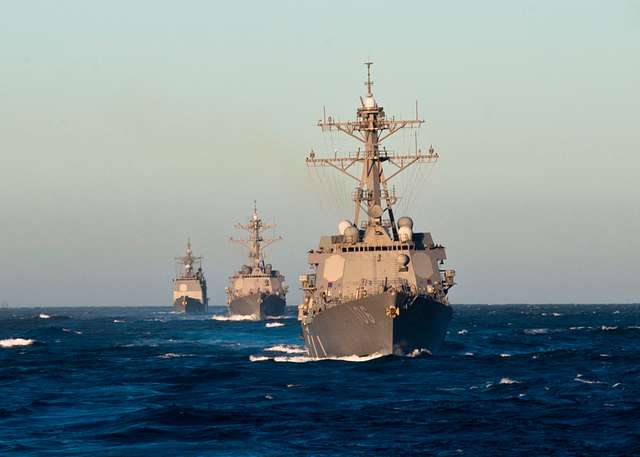 The Arleigh Burke-class destroyers USS Stockdale (DDG - PICRYL - Public ...