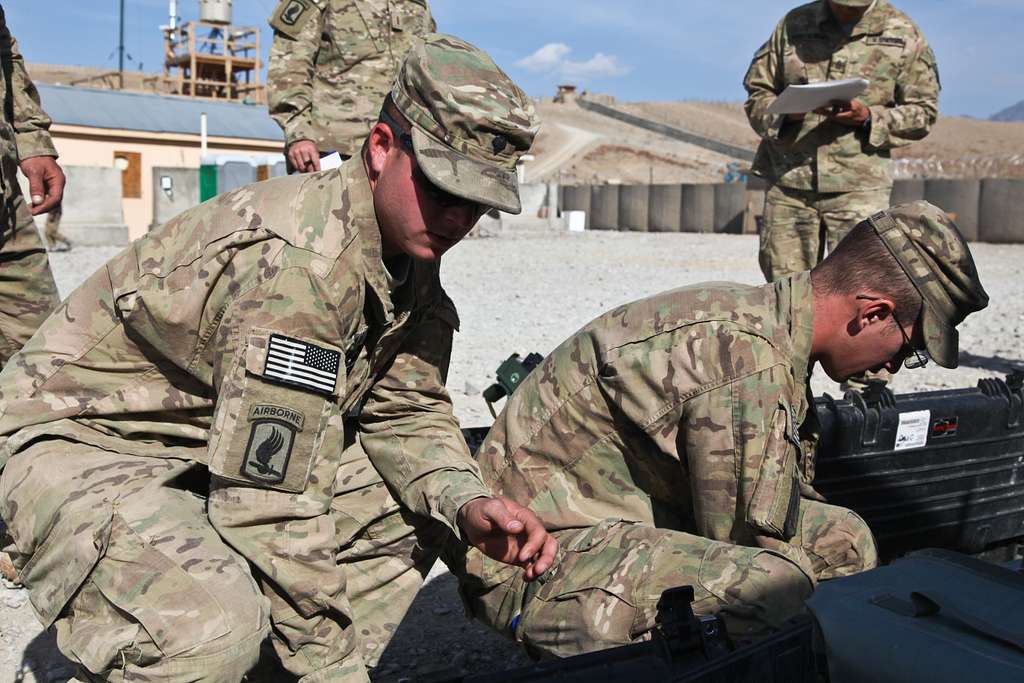 U.S. Army soldiers lay out equipment for inspection - PICRYL - Public ...