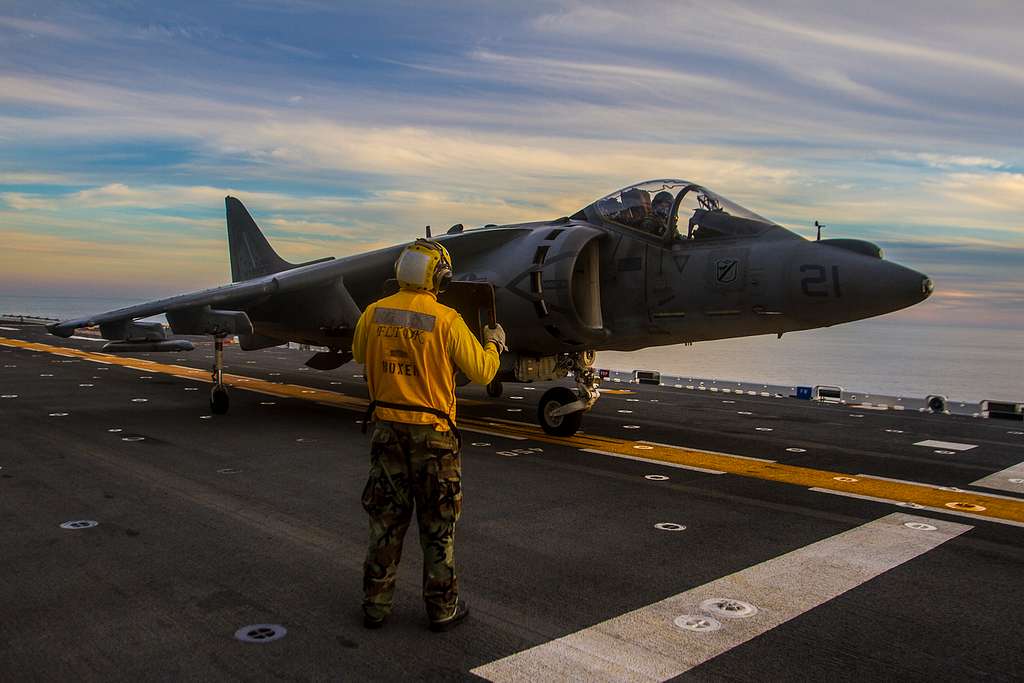 An AV-8B Harrier Assigned To Marine Attack Squadron - NARA & DVIDS ...