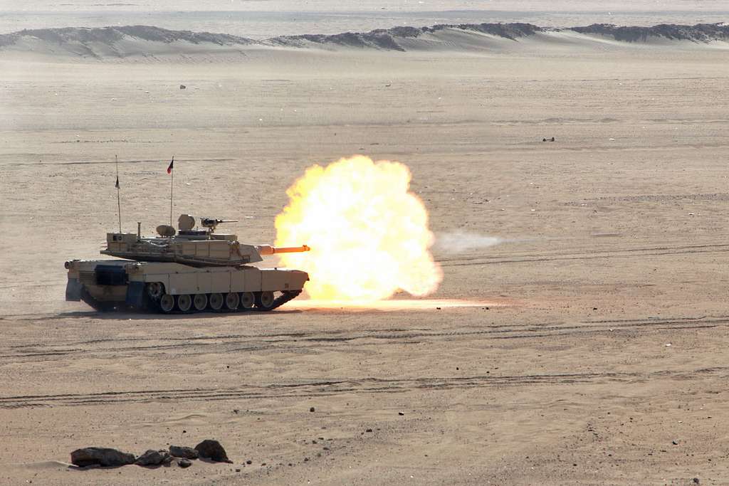 An M1A2 Abrams tank fires at a target at a live-fire - NARA & DVIDS ...