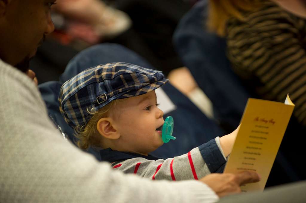 Children attending the Denver Broncos Salute to Service - PICRYL