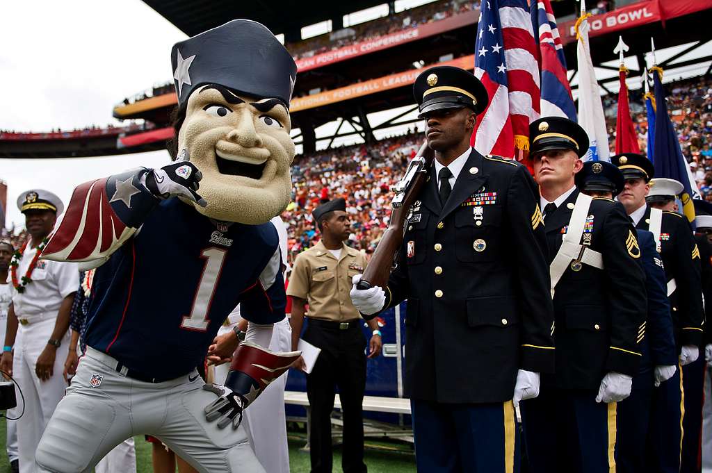 Pat the Patriot The New England Patriots mascot, - NARA & DVIDS