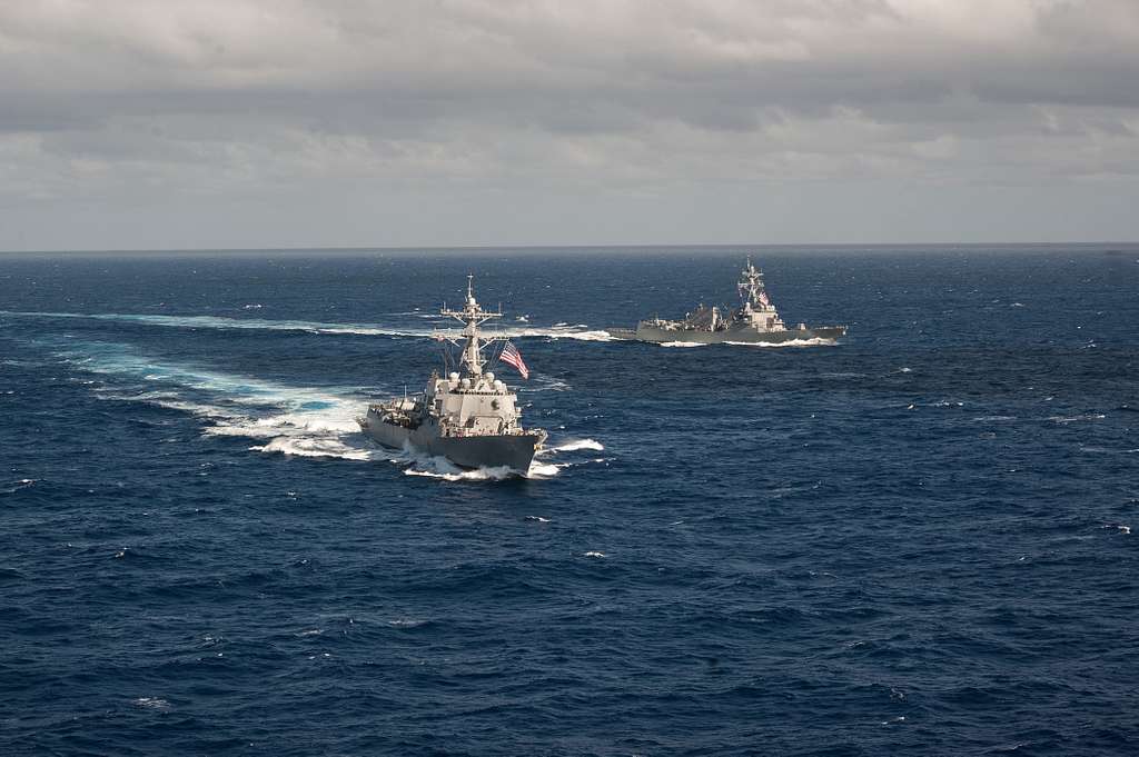 The Arleigh Burke-class guided-missile destroyers USS - PICRYL Public ...