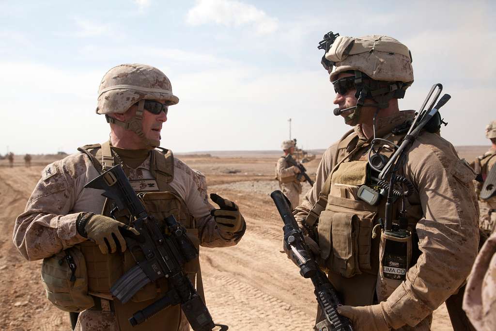 U.S. Marine Corps Col. Austin E. Renforth, left, the - NARA & DVIDS ...