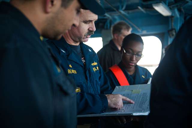 Capt. John Beaver, commodore of Destroyer Squadron - PICRYL - Public ...