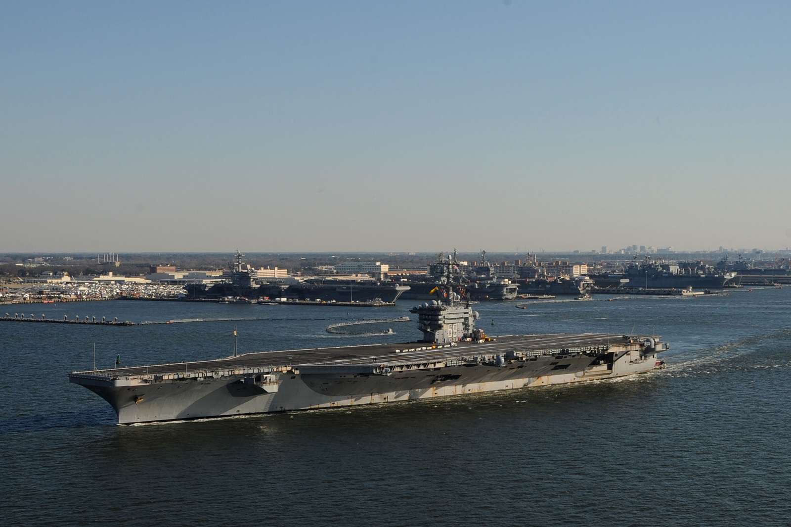 The Nimitz-class aircraft carrier USS Dwight D. Eisenhower - NARA ...