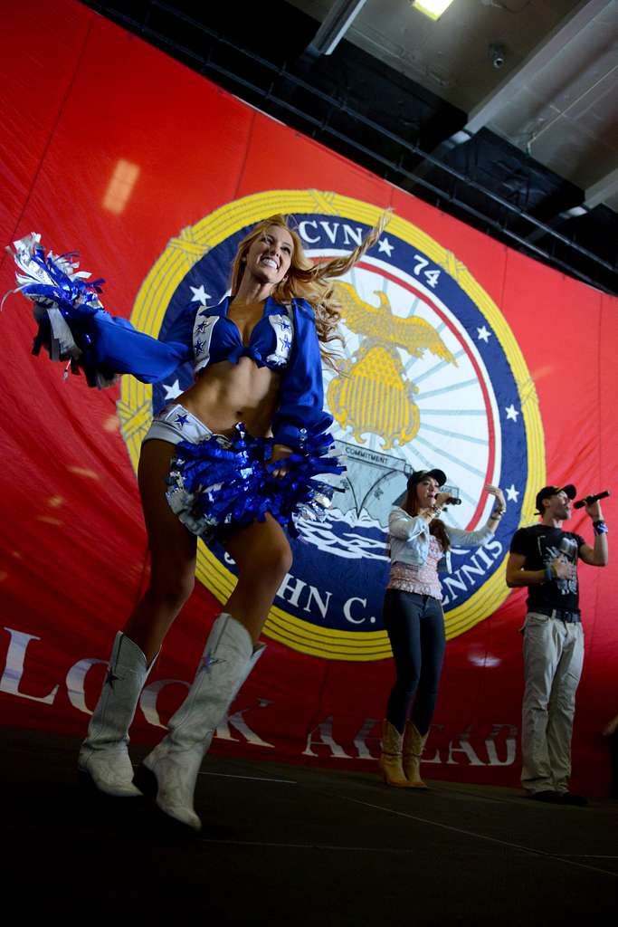 Dallas Cowboys Cheerleader Cassie Trammell performs - NARA & DVIDS