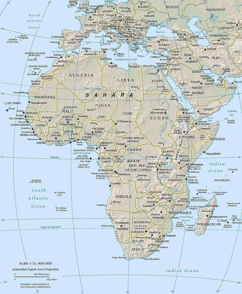 Africa geography political map - Public domain map - PICRYL - Public ...