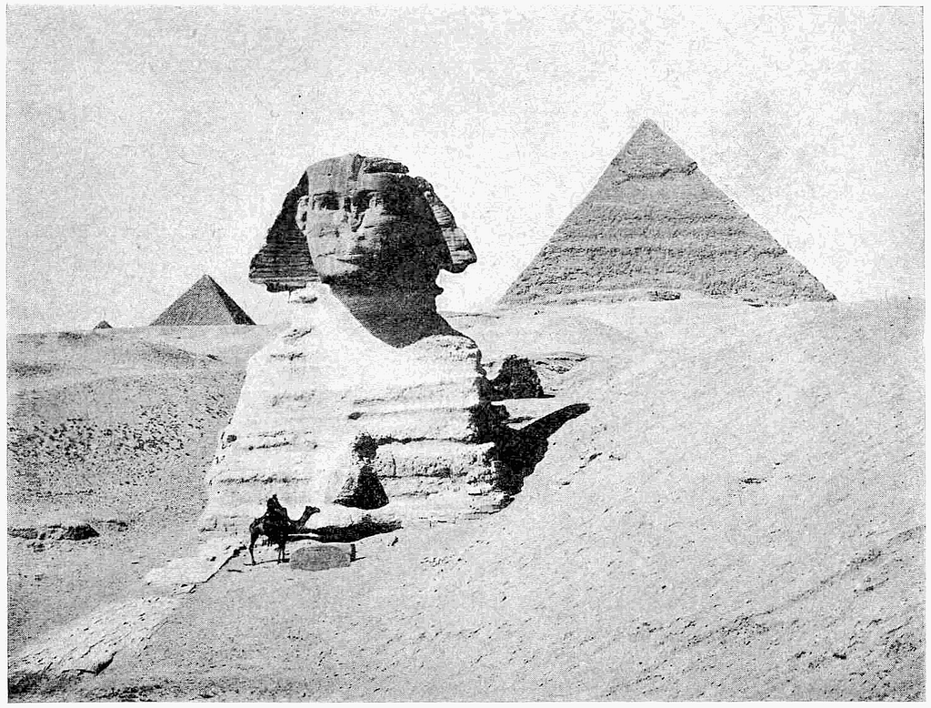Sphinx of Gizeh - Drawing. Public domain image. - PICRYL - Public