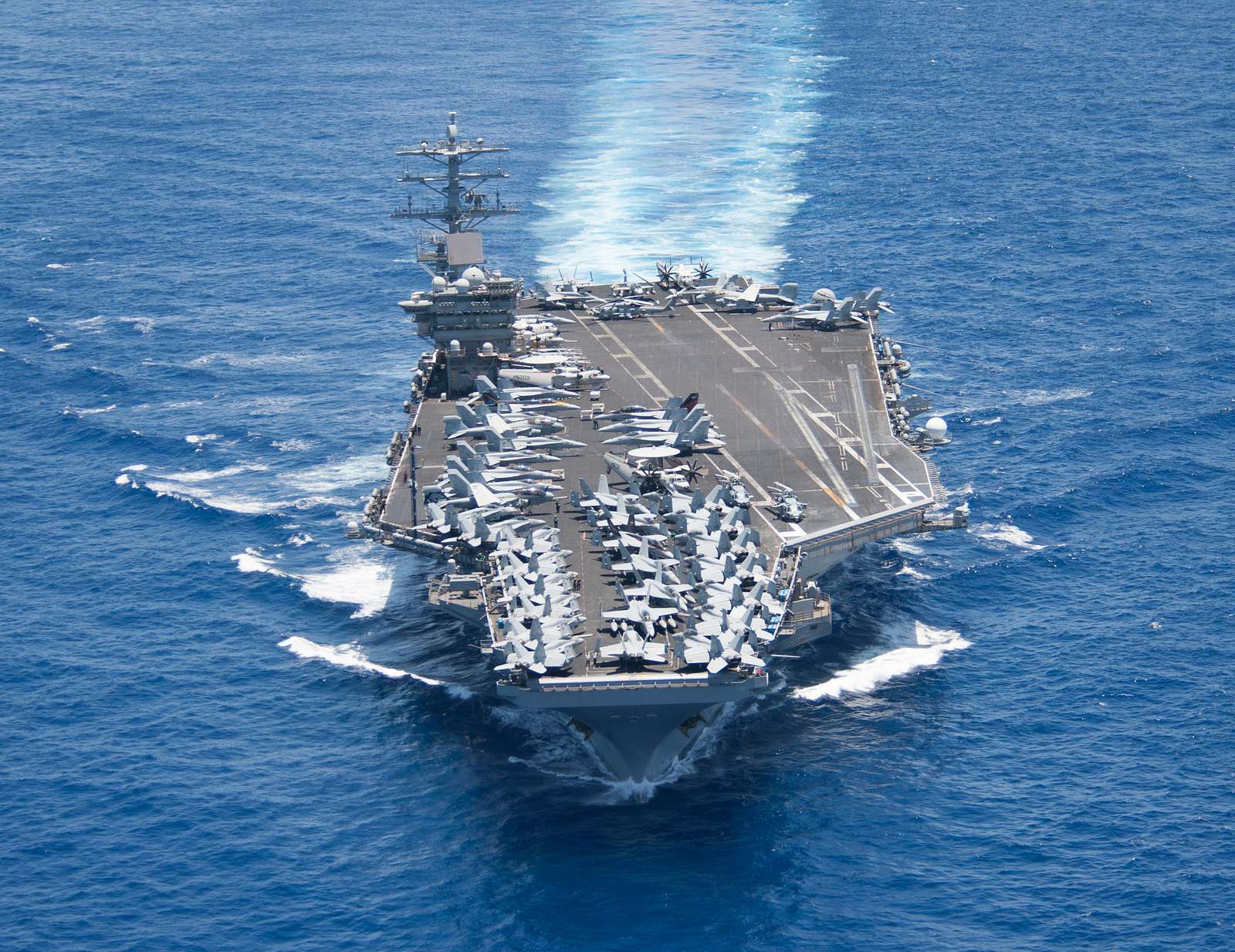 The aircraft carrier USS Nimitz (CVN 68) transits the - NARA & DVIDS ...