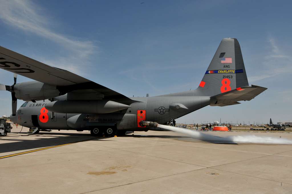 A 145th Airlift Wing C-130 aircraft loaded with a Modular - NARA ...